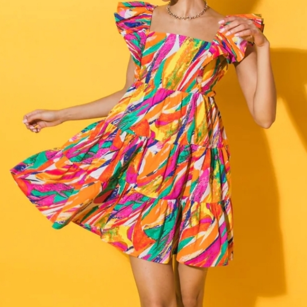 Flying Tomato View From The Meadow Poplin Mini Dress Size Medium